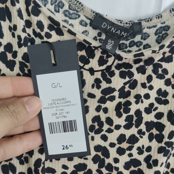 NWT Dynamite Leopard Bodysuit Stretch A16 - Picture 2 of 9